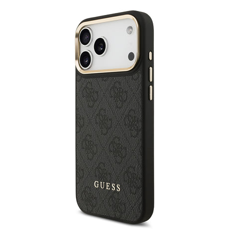Apple iPhone 17 Pro Max Kılıf Guess Orjinal Lisanslı M-safe Şarj Özellikli Askılı ve 4G Logo Kartlıklı Kapak