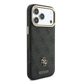 Apple iPhone 17 Pro Max Kılıf Guess Orjinal Lisanslı M-safe Şarj Özellikli Askılı ve 4G Metal Logolu Kartlıklı Kapak
