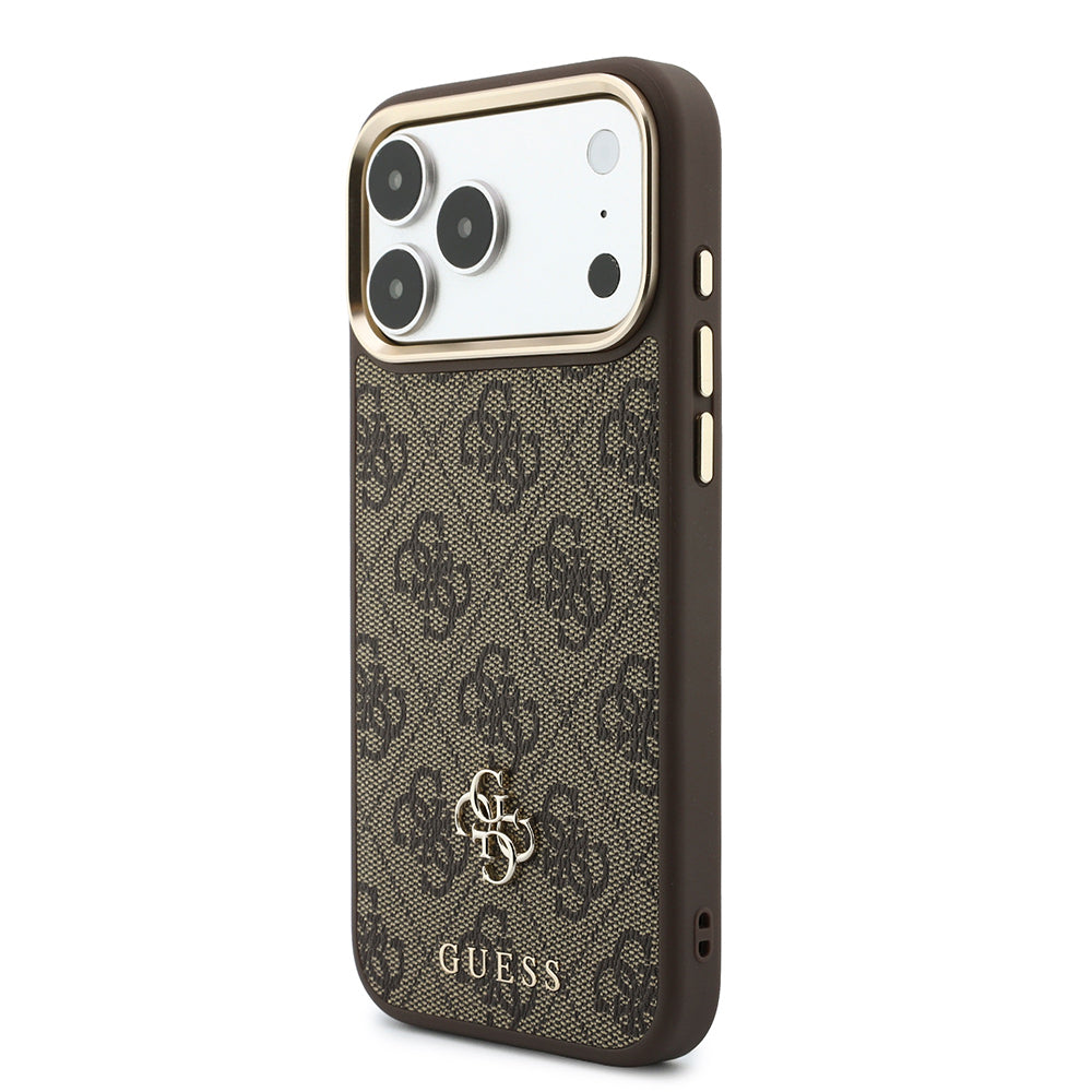 Apple iPhone 17 Pro Max Kılıf Guess Orjinal Lisanslı M-safe Şarj Özellikli Askılı ve 4G Metal Logolu Kartlıklı Kapak