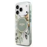 Apple iPhone 17 Pro Max Kılıf Guess Orjinal Lisanslı M-safe Şarj Özellikli Flower Tonal Circle Kapak