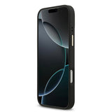 Apple iPhone 17 Pro Max Kılıf Guess Orjinal Lisanslı M-safe Şarj Özellikli Gold Metal Kamera Çerçeveli Taşlı 4G Logolu Kapak