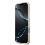 Apple iPhone 17 Pro Max Kılıf Guess Orjinal Lisanslı M-safe Şarj Özellikli Gold Metal Kamera Çerçeveli Taşlı 4G Logolu Kapak