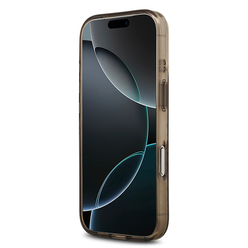 Apple iPhone 17 Pro Max Kılıf Guess Orjinal Lisanslı M-safe Şarj Özellikli IML Peony ve 4G Desenli Klasik Logolu Kapak