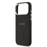 Apple iPhone 17 Pro Max Kılıf Guess Orjinal Lisanslı M-safe Şarj Özellikli Klasik Yazı Logolu PU Deri Kapak