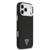 Apple iPhone 17 Pro Max Kılıf Guess Orjinal Lisanslı M-safe Şarj Özellikli Metal Kamera Çerçeveli Üçgen Logolu Glitter Kapak