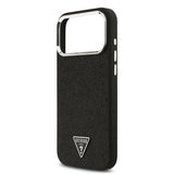 Apple iPhone 17 Pro Max Kılıf Guess Orjinal Lisanslı M-safe Şarj Özellikli Metal Kamera Çerçeveli Üçgen Logolu Glitter Kapak