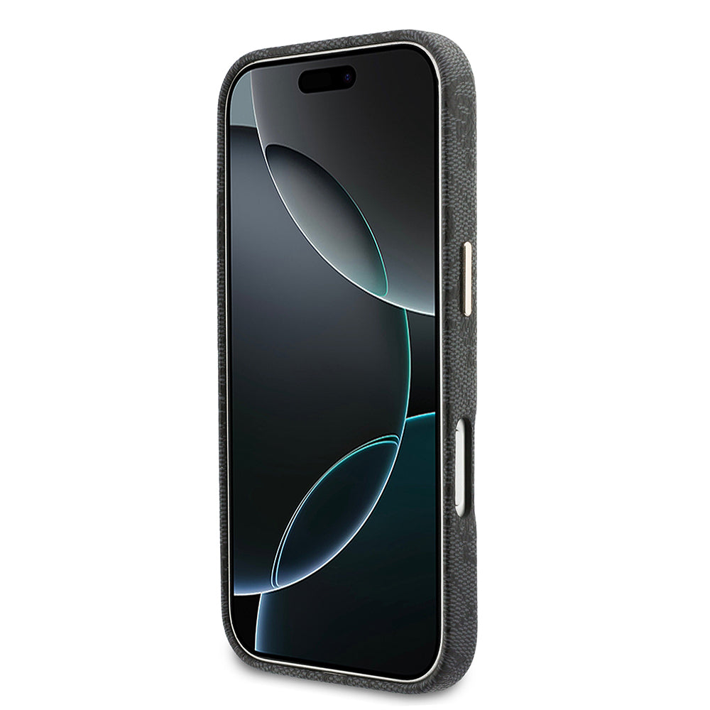 Apple iPhone 17 Pro Max Kılıf Guess Orjinal Lisanslı M-safe Şarj Özellikli Script Yazı Logolu 4G Desenli Kapak