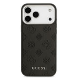 Apple iPhone 17 Pro Max Kılıf Guess Orjinal Lisanslı M-safe Şarj Özellikli Sıcak Baskılı Klasik Yazı Logolu PU Deri Peony Kapak