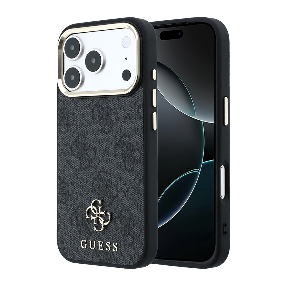 Apple iPhone 17 Pro Max Kılıf Guess Orjinal Lisanslı M-safe Şarj Özellikli Small 4G Classic Logolu Kapak