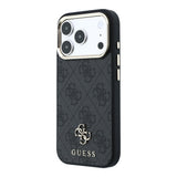 Apple iPhone 17 Pro Max Kılıf Guess Orjinal Lisanslı M-safe Şarj Özellikli Small 4G Classic Logolu Kapak