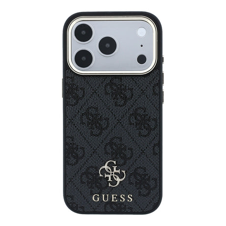 Apple iPhone 17 Pro Max Kılıf Guess Orjinal Lisanslı M-safe Şarj Özellikli Small 4G Classic Logolu Kapak