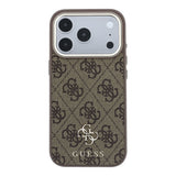 Apple iPhone 17 Pro Max Kılıf Guess Orjinal Lisanslı M-safe Şarj Özellikli Small 4G Classic Logolu Kapak
