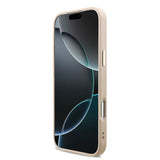 Apple iPhone 17 Pro Max Kılıf Guess Orjinal Lisanslı M-safe Şarj Özellikli Taşlı Üçgen Logo 4G Desenli Kapak