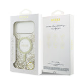 Apple iPhone 17 Pro Max Kılıf Guess Orjinal Lisanslı M-safe Şarj Özellikli Transparan Resin Bottom Kapak