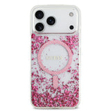 Apple iPhone 17 Pro Max Kılıf Guess Orjinal Lisanslı M-safe Şarj Özellikli Transparan Resin Bottom Kapak