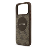 Apple iPhone 17 Pro Max Kılıf Guess Orjinal Lisanslı M-safe Şarj Özellikli Yazı Logolu Circle Classic Kapak