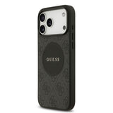 Apple iPhone 17 Pro Max Kılıf Guess Orjinal Lisanslı M-safe Şarj Özellikli Yazı Logolu Circle Classic Kapak