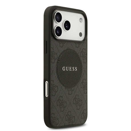 Apple iPhone 17 Pro Max Kılıf Guess Orjinal Lisanslı M-safe Şarj Özellikli Yazı Logolu Circle Classic Kapak