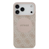 Apple iPhone 17 Pro Max Kılıf Guess Orjinal Lisanslı M-safe Şarj Özellikli Yazı Logolu Circle Classic Kapak