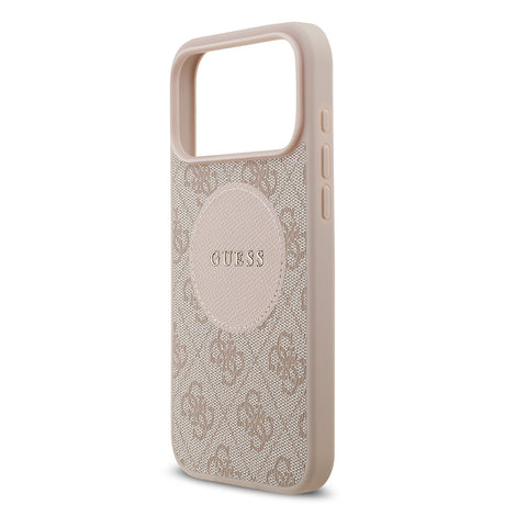 Apple iPhone 17 Pro Max Kılıf Guess Orjinal Lisanslı M-safe Şarj Özellikli Yazı Logolu Circle Classic Kapak