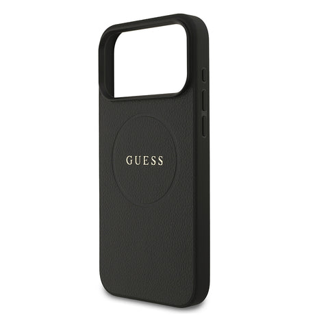 Apple iPhone 17 Pro Max Kılıf Guess Orjinal Lisanslı M-safe Şarj Özellikli Yazı Logolu PU Deri Kapak
