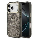 Apple iPhone 17 Pro Max Kılıf Guess Orjinal Lisanslı M-safe Şarj Özellikli Yazı Logolu Python Desenli Kapak