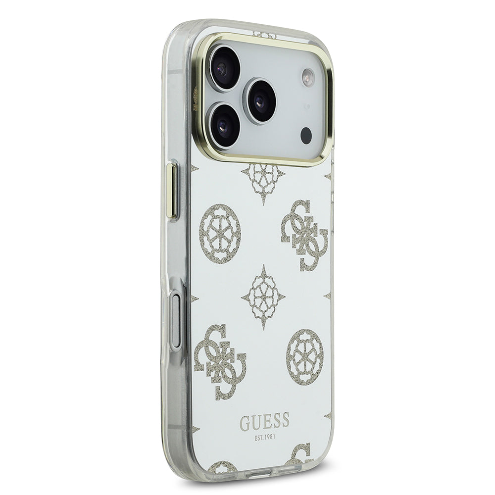 Apple iPhone 17 Pro Max Kılıf Guess Orjinal Lisanslı Metal Kamera Çerçeveli Simli Aynalı Kapak