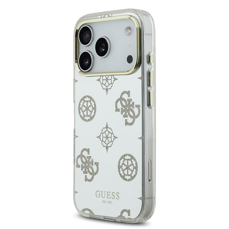 Apple iPhone 17 Pro Max Kılıf Guess Orjinal Lisanslı Metal Kamera Çerçeveli Simli Aynalı Kapak