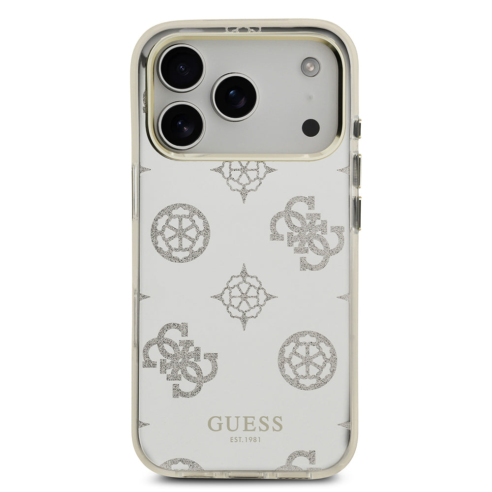 Apple iPhone 17 Pro Max Kılıf Guess Orjinal Lisanslı Metal Kamera Çerçeveli Simli Aynalı Kapak
