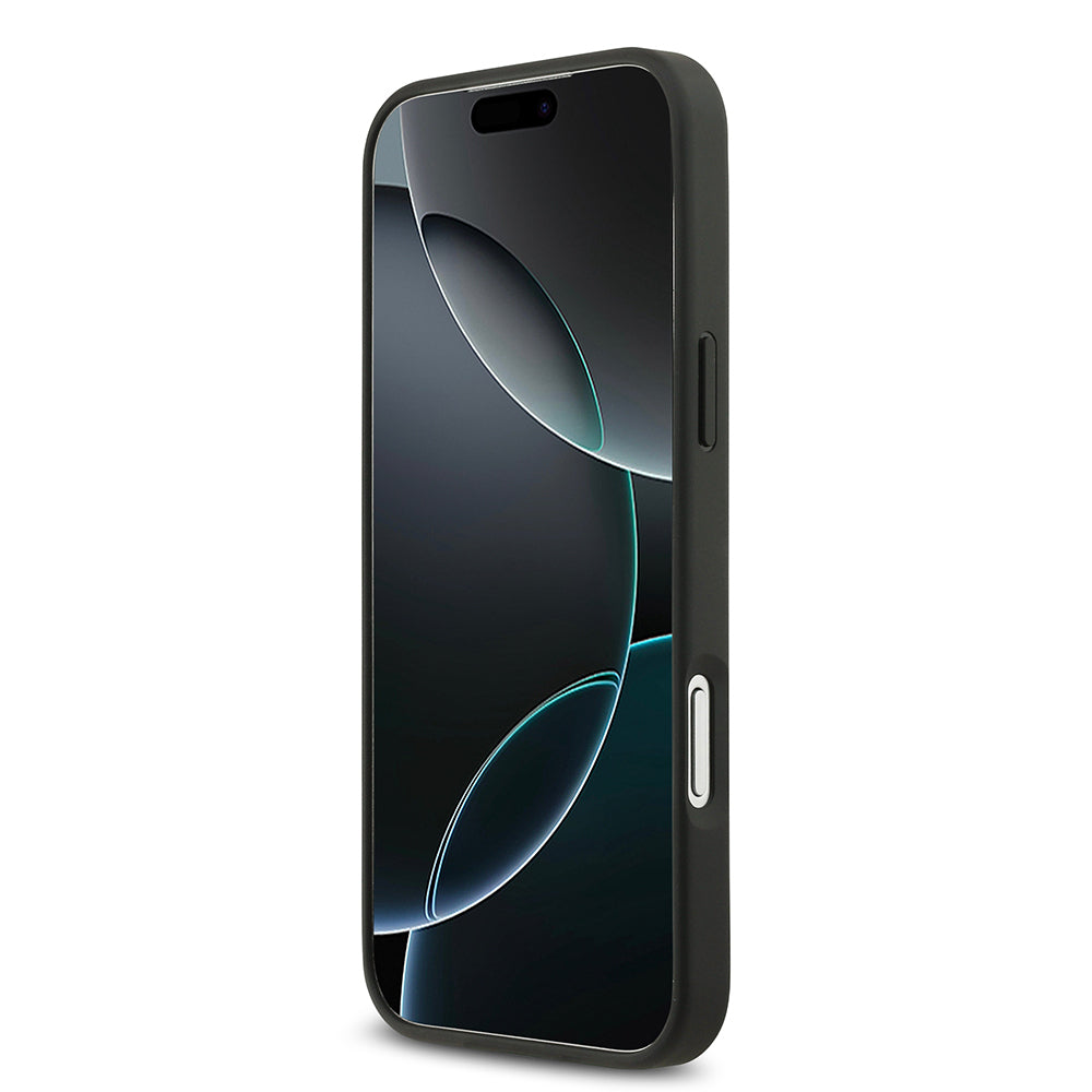 Apple iPhone 17 Pro Max Kılıf Guess Orjinal Lisanslı Taşlı Arka Yüzey Üçgen Logolu Kapak