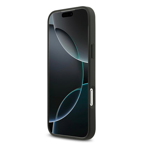 Apple iPhone 17 Pro Max Kılıf Guess Orjinal Lisanslı Taşlı Arka Yüzey Üçgen Logolu Kapak