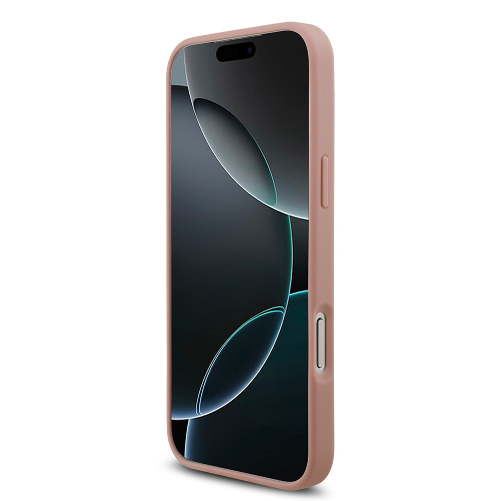 Apple iPhone 17 Pro Max Kılıf Guess Orjinal Lisanslı Taşlı Arka Yüzey Üçgen Logolu Kapak