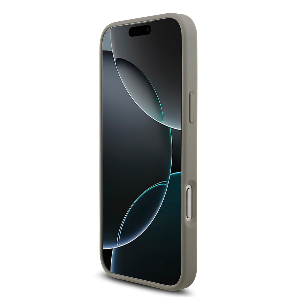 Apple iPhone 17 Pro Max Kılıf Guess Orjinal Lisanslı Taşlı Arka Yüzey Üçgen Logolu Kapak
