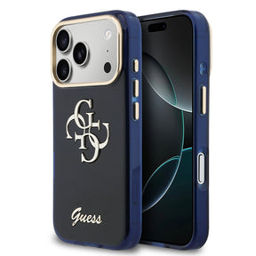 Apple iPhone 17 Pro Max Kılıf Guess Orjinal Lisanslı Yazı ve 4G Büyük Metal Logolu Silikon Kapak