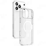 Apple iPhone 17 Pro Max Kılıf IC Çipli M-Safe Şarj Özellikli Şeffaf Kamera Çerçeveli Zore Toledo Kapak