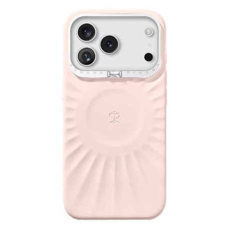 Apple iPhone 17 Pro Max Kılıf Kabartma Tasarımlı Metal Kamera Çerçeveli Pynana Starlight Serisi Kapak