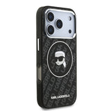 Apple iPhone 17 Pro Max Kılıf Karl Lagerfeld Orjinal Lisanslı IML Baskılı KL Heads Kapak