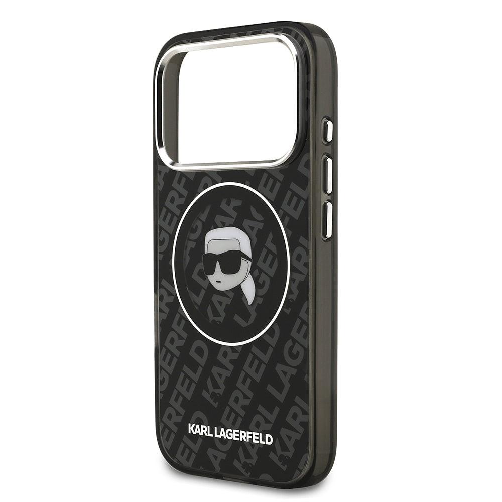 Apple iPhone 17 Pro Max Kılıf Karl Lagerfeld Orjinal Lisanslı IML Baskılı KL Heads Kapak