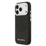 Apple iPhone 17 Pro Max Kılıf Karl Lagerfeld Orjinal Lisanslı M-safe Şarj Özellikli Delikli Tasarım Metal Logolu PU Deri Kapak