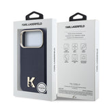 Apple iPhone 17 Pro Max Kılıf Karl Lagerfeld Orjinal Lisanslı M-safe Şarj Özellikli Gold Kamera Çerçeveli KHEAD Metal Logolu PU Deri Kapak