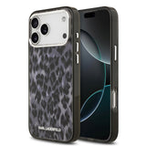 Apple iPhone 17 Pro Max Kılıf Karl Lagerfeld Orjinal Lisanslı M-safe Şarj Özellikli IML Leopar Baskılı Kapak