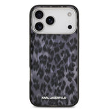 Apple iPhone 17 Pro Max Kılıf Karl Lagerfeld Orjinal Lisanslı M-safe Şarj Özellikli IML Leopar Baskılı Kapak