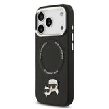 Apple iPhone 17 Pro Max Kılıf Karl Lagerfeld Orjinal Lisanslı M-safe Şarj Özellikli Metal Kamera ve Buton Tasarımlı K&C PU Deri Kapak