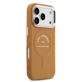 Apple iPhone 17 Pro Max Kılıf Karl Lagerfeld Orjinal Lisanslı M-safe Şarj Özellikli Metal Kamera ve Buton Tasarımlı Paris RSG PU Deri Kapak