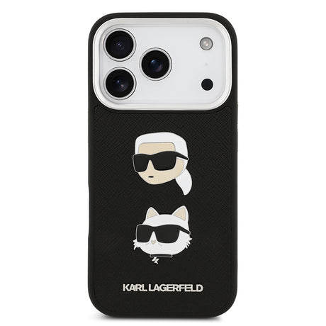 Apple iPhone 17 Pro Max Kılıf Karl Lagerfeld Orjinal Lisanslı Metal Logolu K&C Heads Pin Kapak