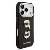 Apple iPhone 17 Pro Max Kılıf Karl Lagerfeld Orjinal Lisanslı Metal Logolu K&C Heads Pin Kapak