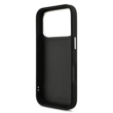 Apple iPhone 17 Pro Max Kılıf Karl Lagerfeld Orjinal Lisanslı Metal Logolu K&C Heads Pin Kapak