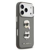 Apple iPhone 17 Pro Max Kılıf Karl Lagerfeld Orjinal Lisanslı Metal Logolu K&C Heads Pin Kapak