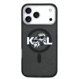 Apple iPhone 17 Pro Max Kılıf Karl Lagerfeld Orjinal Lisanslı Parlayan Simli Karl & Choupette Sketch Logo Kapak