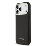 Apple iPhone 17 Pro Max Kılıf Lacoste Orjinal Lisanslı M-safe Şarj Özellikli Champs Elysees PU Deri Tasarımlı Kapak